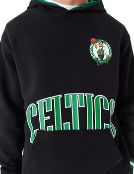 sudadera new era nba boston oversized negro de hombre.