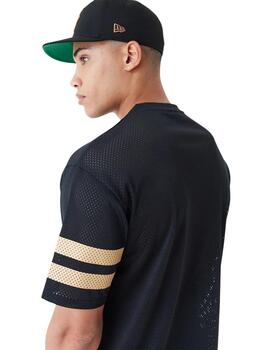 camiseta new era mesh oversized negro de hombre.