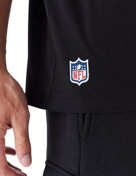 camiseta new era riders nfl oversized negro de hombre.