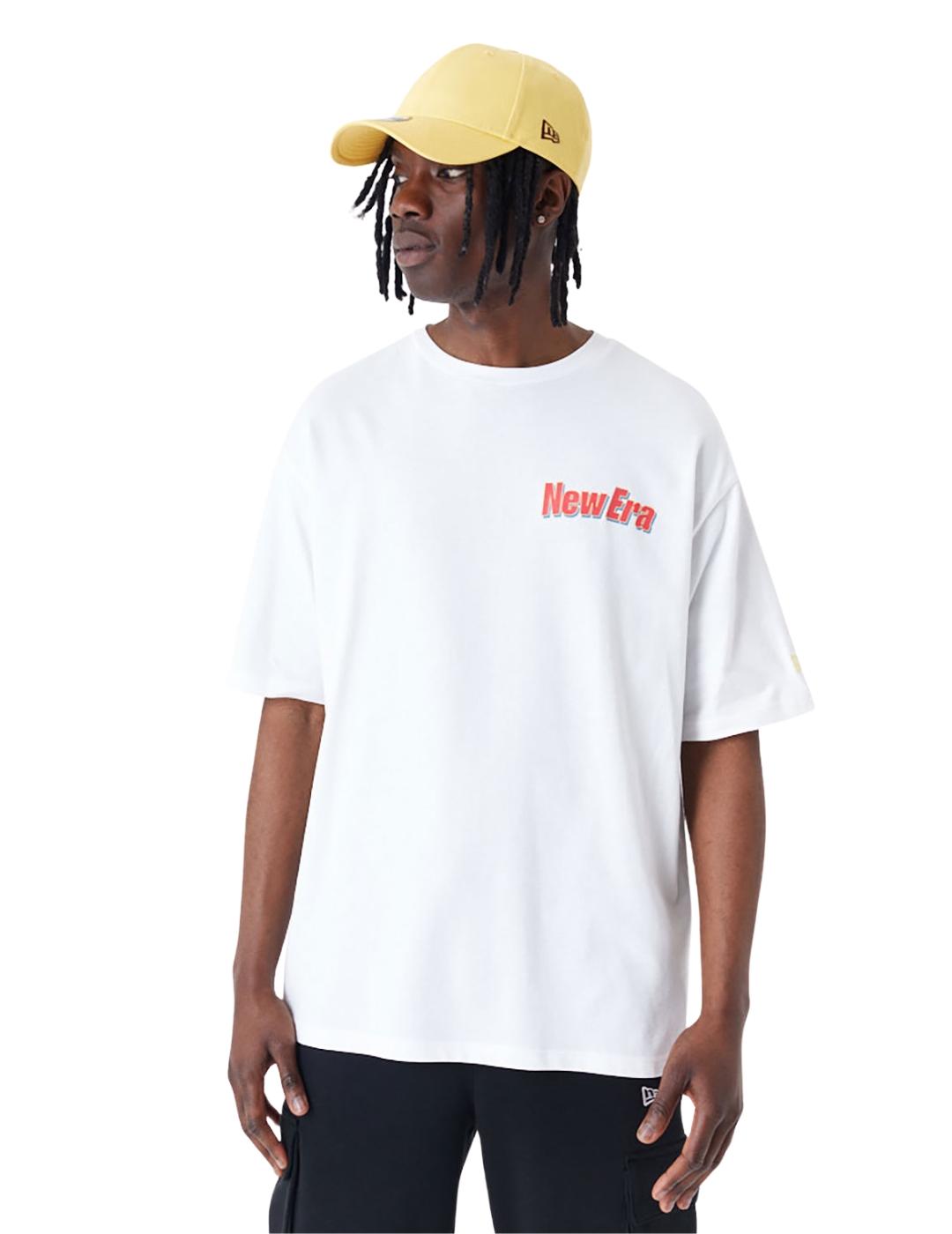 camiseta new era oversized character graphic blanco hombre