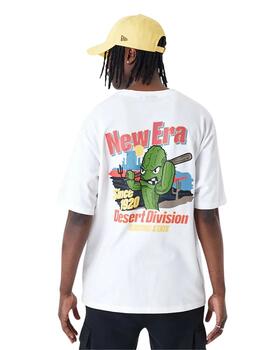 camiseta new era oversized character graphic blanco hombre