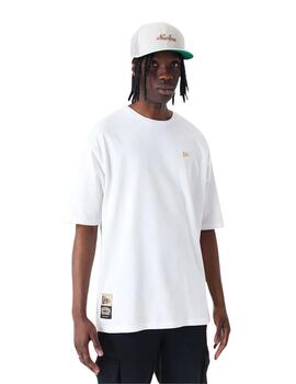 camiseta new era sticker oversized blanco de hombre.