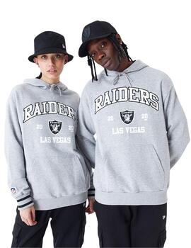 sudadera oversize las vegas riders nfl gris unisex.