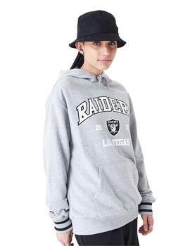 sudadera oversize las vegas riders nfl gris unisex.