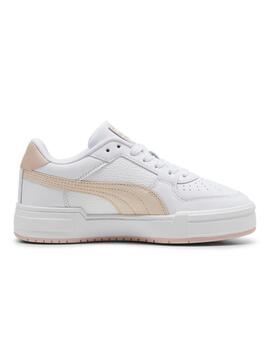 Zapatillas puma ca pro classic blanco rosa de mujer.