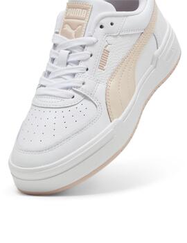 Zapatillas puma ca pro classic blanco rosa de mujer.