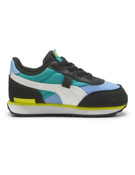 Zapatillas puma future rider splash inf azul negro de bebé.