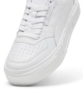 Zapatillas puma cali court blanco verde de mujer.