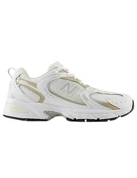 Zapatillas new balance mr530rd blanco dorado unisex.