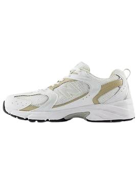 Zapatillas new balance mr530rd blanco dorado unisex.