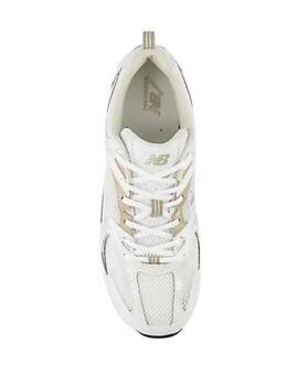 Zapatillas new balance mr530rd blanco dorado unisex.