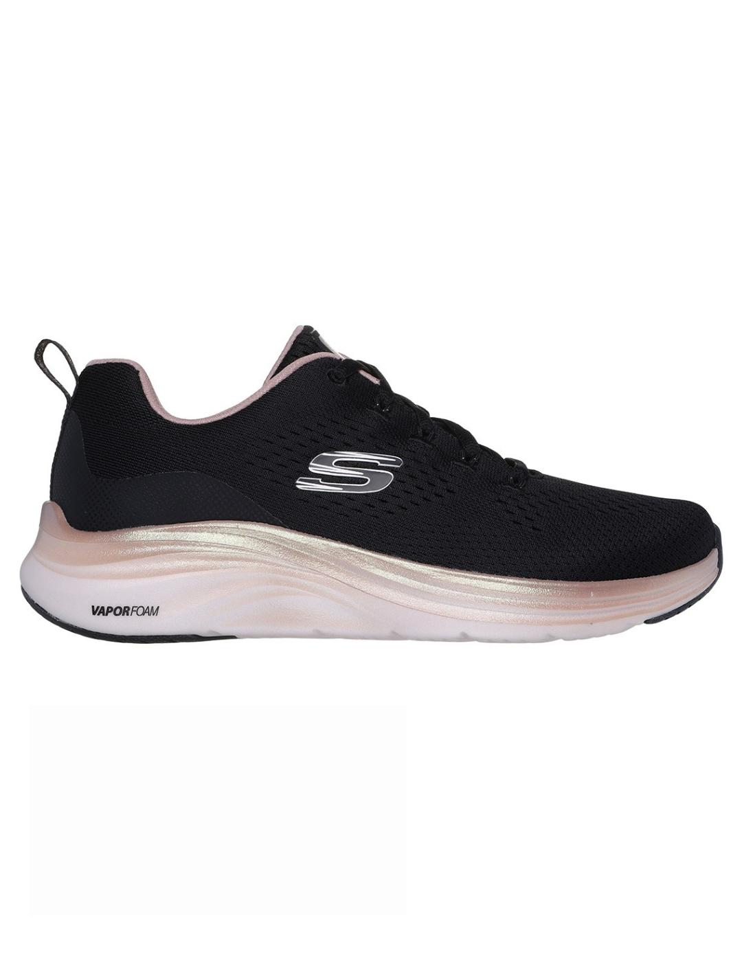 Zapatillas skechers vapor foam midnight negro de mujer.