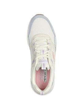 Zapatillas skechers air court beige de mujer.