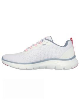 Zapatillas skechers flex appeal  blanco de mujer.