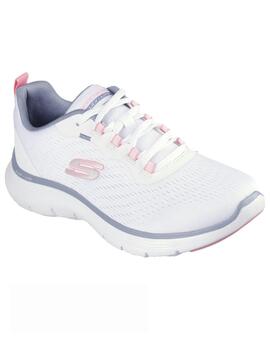 Zapatillas skechers flex appeal  blanco de mujer.