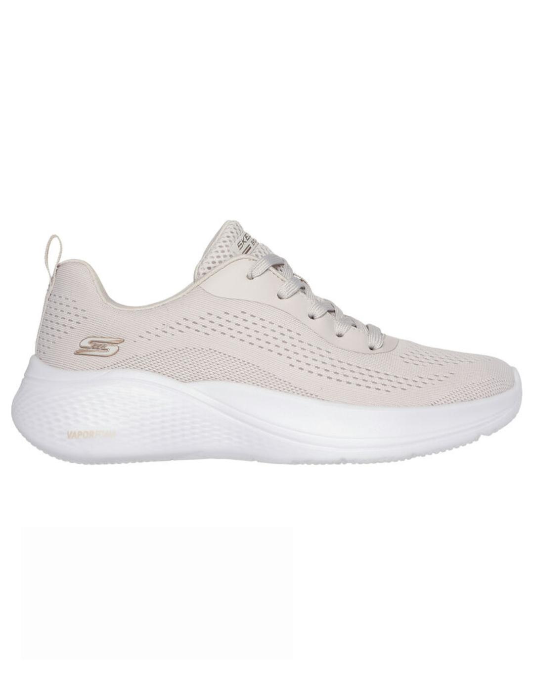 Zapatillas skechers bobs infinity natural de mujer.