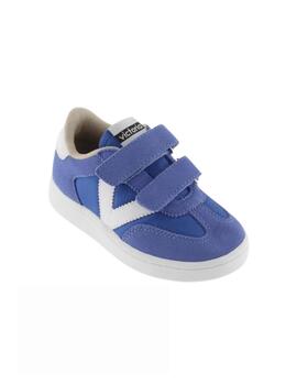 Zapatillas victoria basquet millas nylon azul de niño.