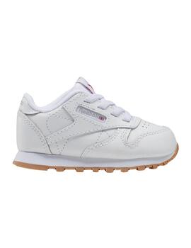 Zapatillas reebok classic leather blanco caramelo de bebé.