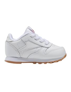 Zapatillas reebok classic leather blanco caramelo de bebé.