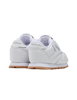 Zapatillas reebok classic leather blanco caramelo de bebé.