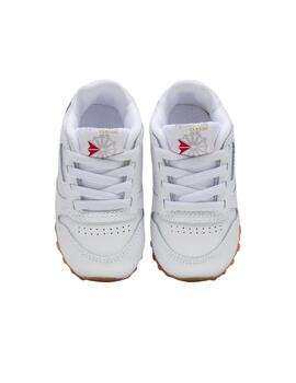 Zapatillas reebok classic leather blanco caramelo de bebé.