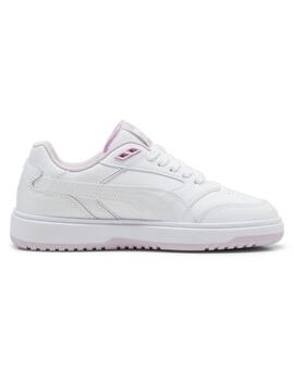 Zapatillas puma doublecourt blanco lila de mujer.