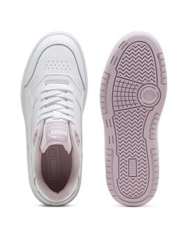 Zapatillas puma doublecourt blanco lila de mujer.