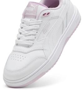 Zapatillas puma doublecourt blanco lila de mujer.