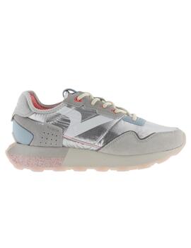 Zapatillas victoria 1985  basket wing pop plata de mujer.