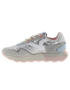 Zapatillas victoria 1985  basket wing pop plata de mujer.