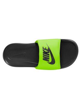 chanclas nike victori one slide negro verde de hombre.