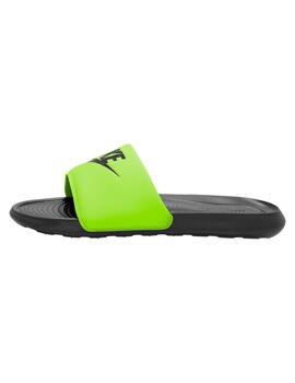 chanclas nike victori one slide negro verde de hombre.