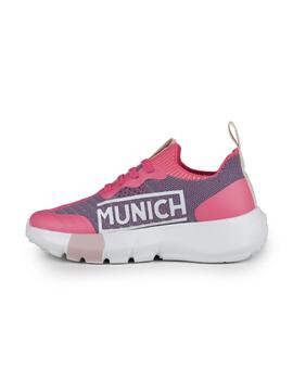 Zapatillas munich jony kid 03 rosa de niña.