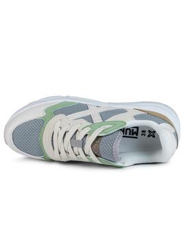 Zapatillas munich mali 36 gris verde de mujer.