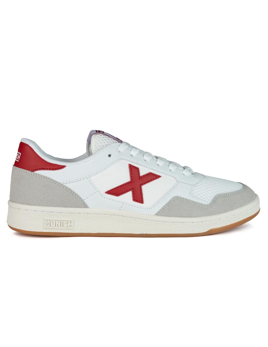 Zapatillas munich arrow 66 blanco rojo de hombre.