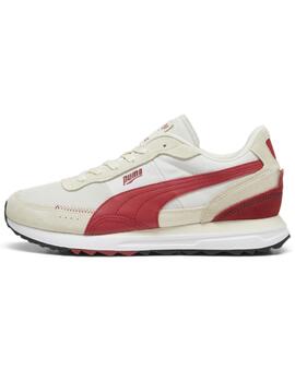 Zapatillas puma road rider sd beige rojo de hombre.