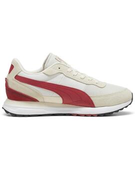 Zapatillas puma road rider sd beige rojo de hombre.