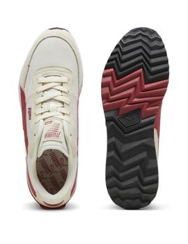 Zapatillas puma road rider sd beige rojo de hombre.