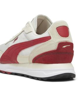 Zapatillas puma road rider sd beige rojo de hombre.