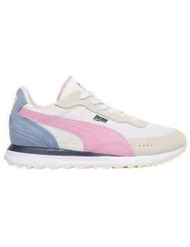 Zapatillas puma road rider sd thunder beige rosa de mujer.