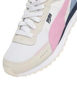 Zapatillas puma road rider sd thunder beige rosa de mujer.