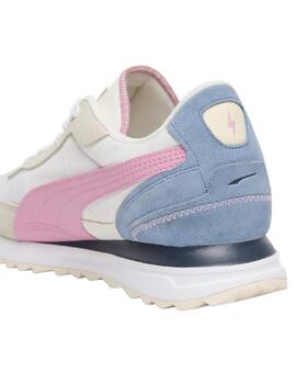 Zapatillas puma road rider sd thunder beige rosa de mujer.