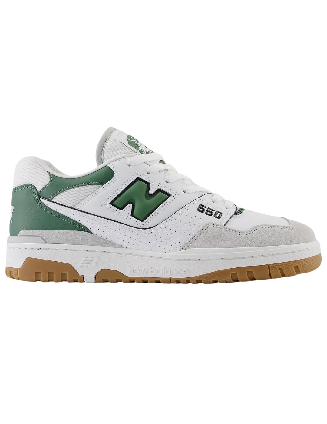 Zapatillas new balance bb550esb blanco verde de hombre.