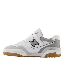 Zapatillas new balance gsb550sf blanco gris de niño.