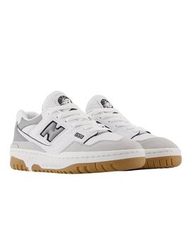 Zapatillas new balance gsb550sf blanco gris de niño.