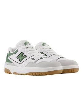 Zapatillas new balance psb550sd blanco verde de niño.