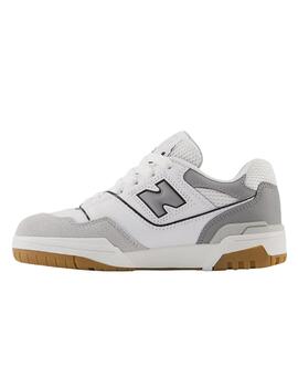 Zapatillas new balance psb550sf blanco gris de niño.