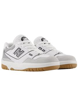 Zapatillas new balance psb550sf blanco gris de niño.