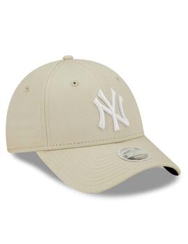 gorra new era 9forty newyork yankees ess gris crema de mujer