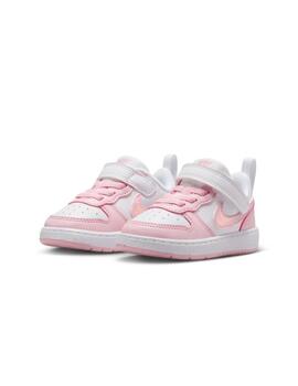 Zapatillas nike court borough recraft td blanco rosa de bebé